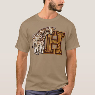 Camiseta Mamá y bebé Giraffe Monograma H
