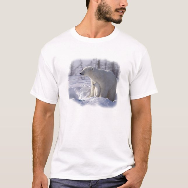 Camiseta Mamá y cachorro del oso polar (Anverso)