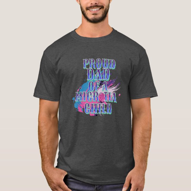 Camiseta Mamá y día de la microtia azul (Anverso)