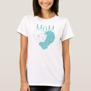 Camiseta Mamá y dos gatos del corazón