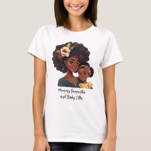 Camiseta Mamá y hija negras personalizadas (8)