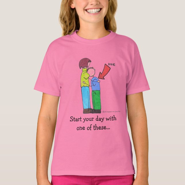 Camiseta Mamá y Joey Hugging (Anverso)