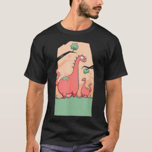 Camiseta Mamá Y La Familia De Dinosaurios Infantiles