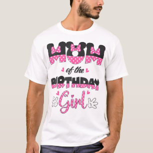 Camiseta Mamá Y Papá Chica De Cumpleaños Familia De Ratones