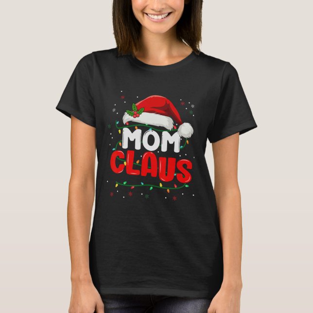 Camiseta Mamá Y Papá Claus Navidades De La Familia Santa Mu (Anverso)