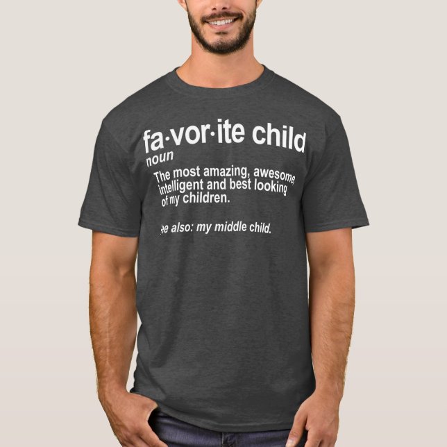 Camiseta Mamá y papá divertidos en definición infantil favo (Anverso)