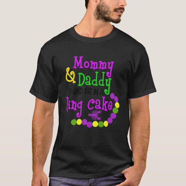 Camiseta Mamá Y Papá Me Encontraron Mardi Gras Costume Carn (Anverso)