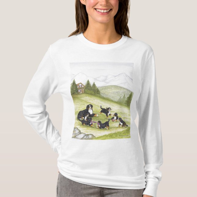 Camiseta Mamá y perritos (Anverso)
