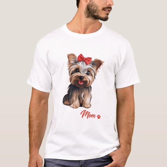 Camiseta Mamá Yorkshire Terrier Dog (Anverso)