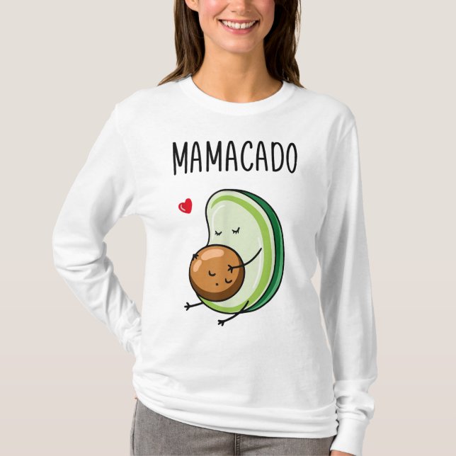 Camiseta Mamacado Aguacate Embarazo (Anverso)