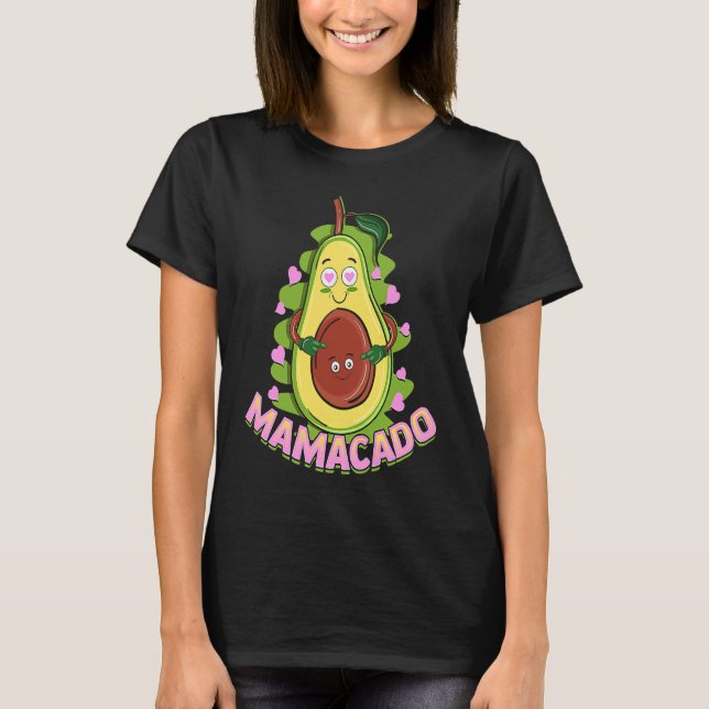 Camiseta Mamacado Avocado Mom Cute Pregnant Mamacado (Anverso)
