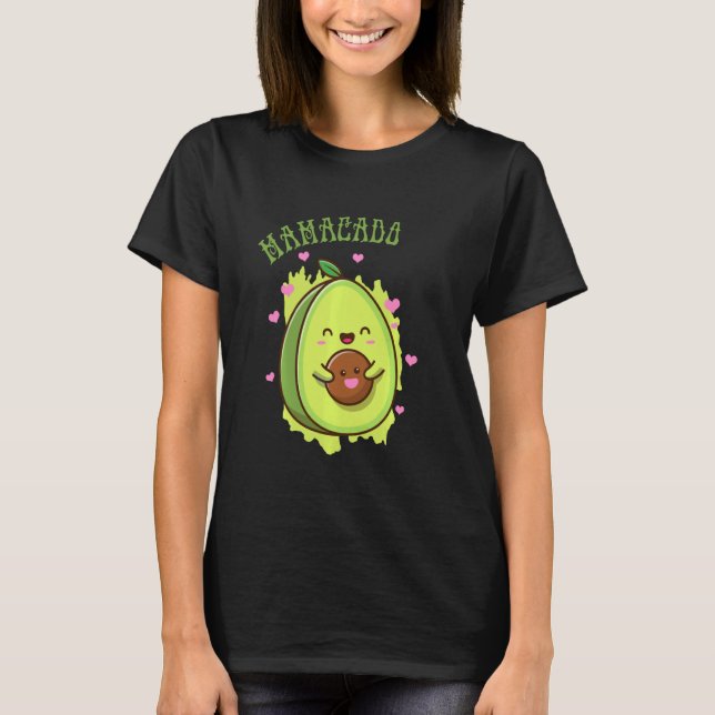 Camiseta Mamacado Cute Aguacado Funny Mamá-Mi Madre Fruta L (Anverso)