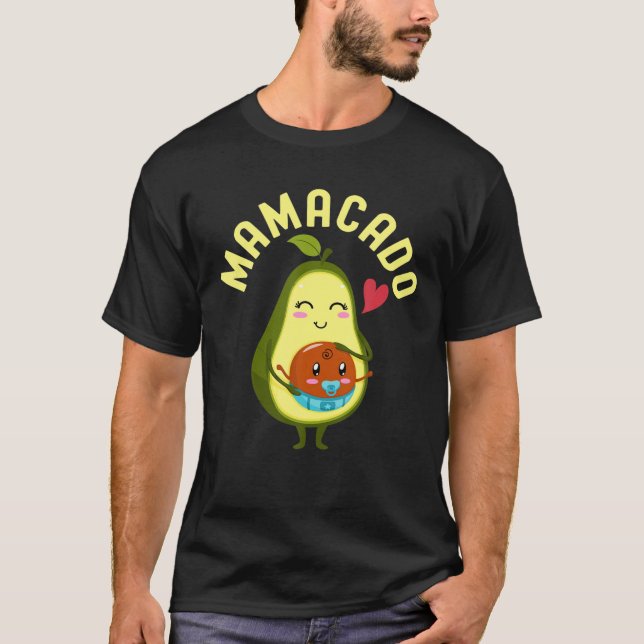 Camiseta Mamacado Cute Aguacate Mamá Invitación de Embarazo (Anverso)