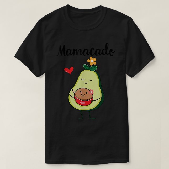 Camiseta Mamacado Cute Avocado Pregnant Mom Pregnancy Annou (Diseño del anverso)