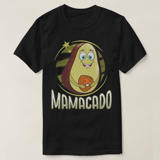 Camiseta Mamacado Funny Mama Aguacate Invitación de Embaraz (Diseño del anverso)
