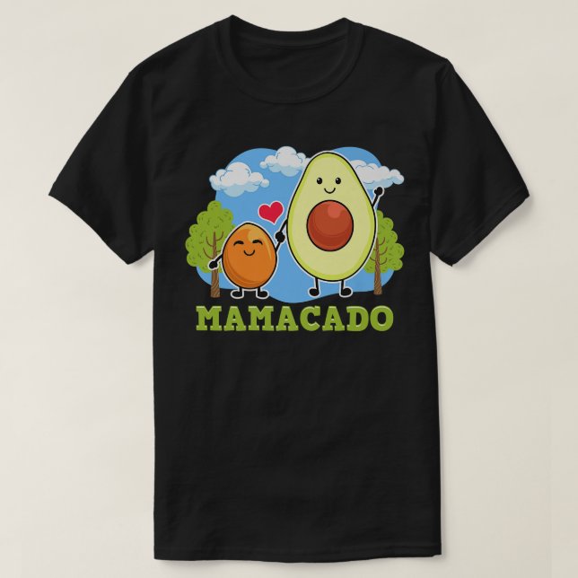 Camiseta Mamacado Mama Aguacado Con Semillas Graciosas Vega (Diseño del anverso)