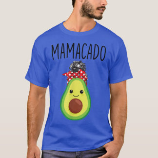 Camiseta Mamacado Messy Bun Cute Avocado Pregnant Mom Mothe