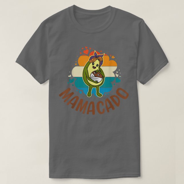 Camiseta Mamacado, Mujeres Aguacate Para Chicas, Mamá Cuta, (Diseño del anverso)