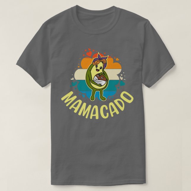 Camiseta Mamacado, Mujeres Aguacate Para Chicas, Mamá Cuta, (Diseño del anverso)