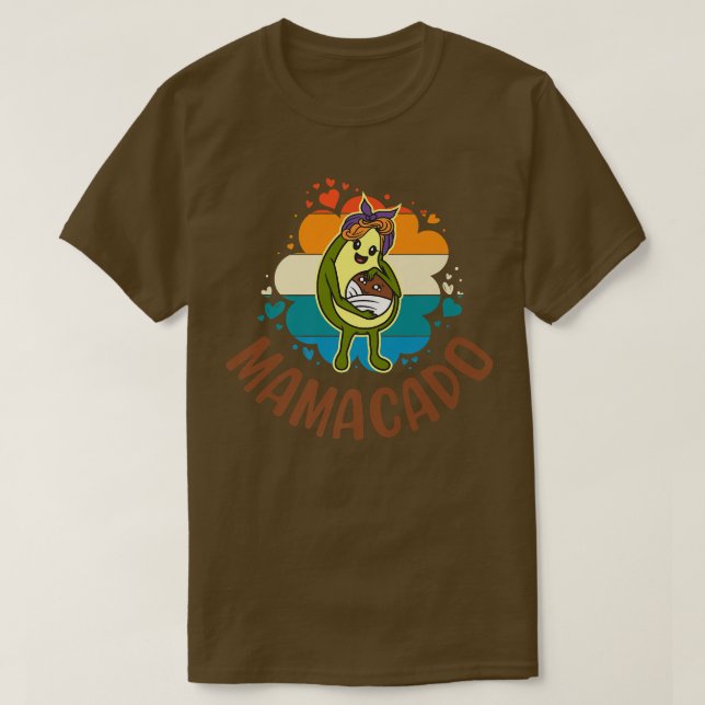 Camiseta Mamacado, Mujeres Aguacate Para Chicas, Mamá Cuta, (Diseño del anverso)