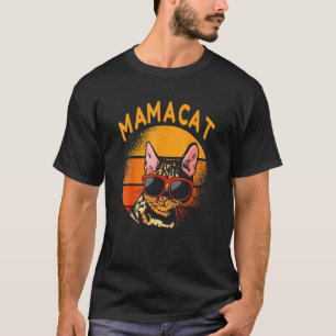 Camiseta Mamacat: Gato mami retro Día de la Madre