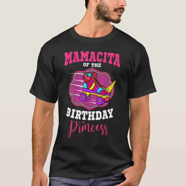 Camiseta Mamacita De La Princesa De Cumpleaños Patines Sk (Anverso)