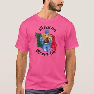 Camiseta Mamacita Mexicana Bandera De México Mujeres Mamá