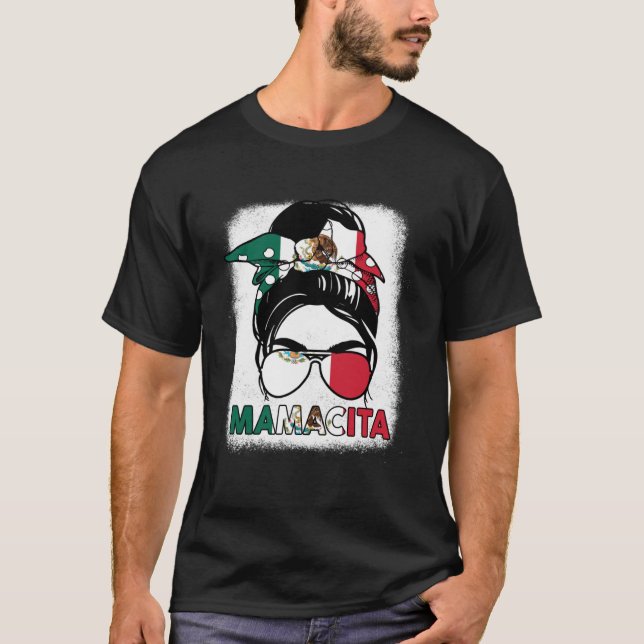 Camiseta Mamacita Mujeres Día Madre Bandera Mexicana Mamá (Anverso)