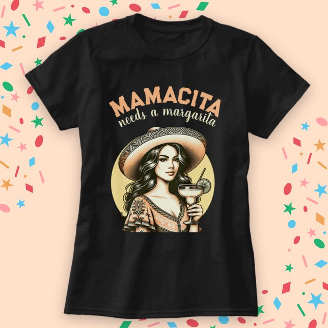 Camiseta Mamacita Necesita Un Vintage Margarita (Mamacita Needs A Margarita Vintage T-Shirt)