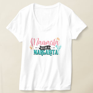 Camiseta Mamacita necesita una Margarita, Vacaciones, Barra