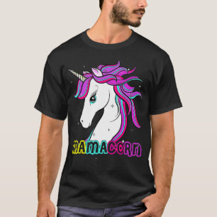 Camiseta Mamacorn Cute Unicorn Mamá disfraz Día 6 de la Mad