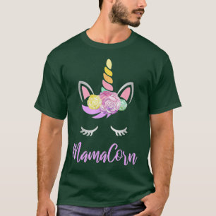 Camiseta Mamacorn Floral Unicornio regalo para las madres