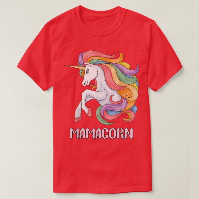 Camiseta Mamacorn Unicorn disstume Día de la Madre (Diseño del anverso)