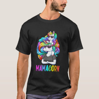 Camiseta Mamacorn Unicorn Mothers Day Rainbow Colorful