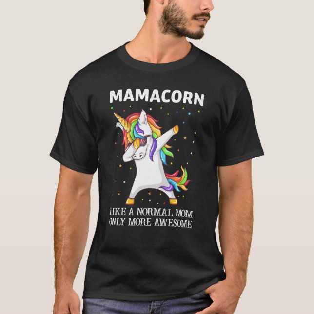 Camiseta Mamacorn Unicornio es divertida para las mujeres (Anverso)