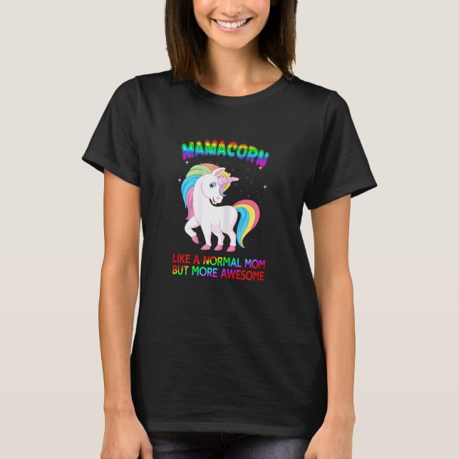 Camiseta Mamacorn Unicornio femenino: Madre madre (Anverso)