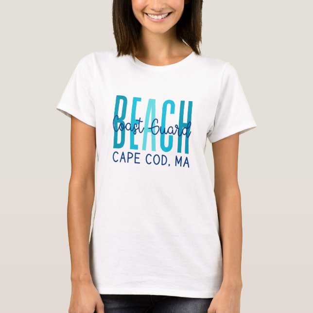 Camiseta Mamáes Cape Cod (Océano) de la playa de Coast Guar (Anverso)