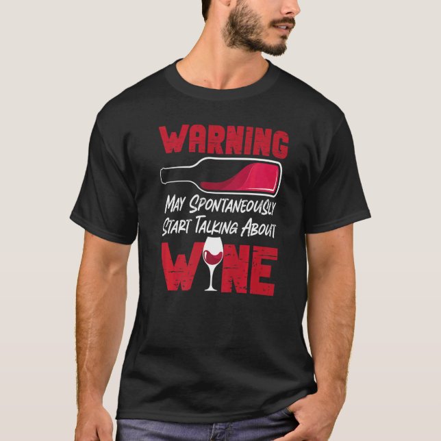 Camiseta Mamáes de aviso de la cosecha de vino de sumiller (Anverso)