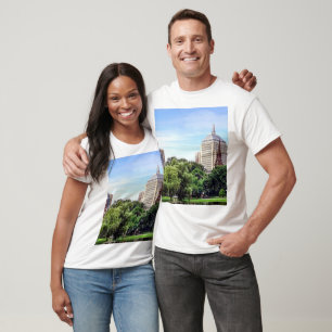 Camiseta Mamáes de Boston - Vista desde el jardín público d
