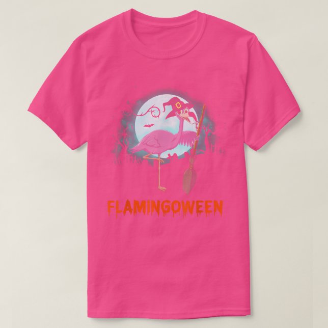 Camiseta Mamáes de cementerio de Halloween Flamingo Flaming (Diseño del anverso)