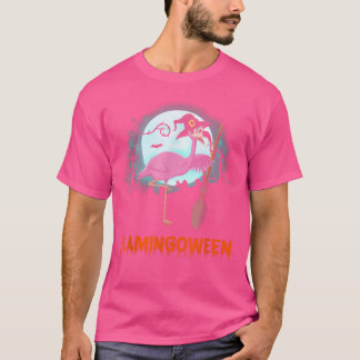 Camiseta Mamáes de cementerio de Halloween Flamingo Flaming