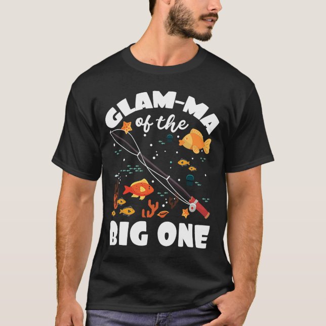 Camiseta Mamáes De Glam Del Gran Tema De La Pesca De Un Cum (Anverso)