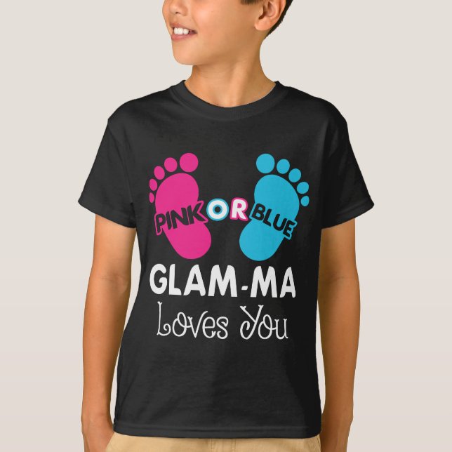 Camiseta Mamáes de glam rosadas o azules te te adoran sexo  (Anverso)