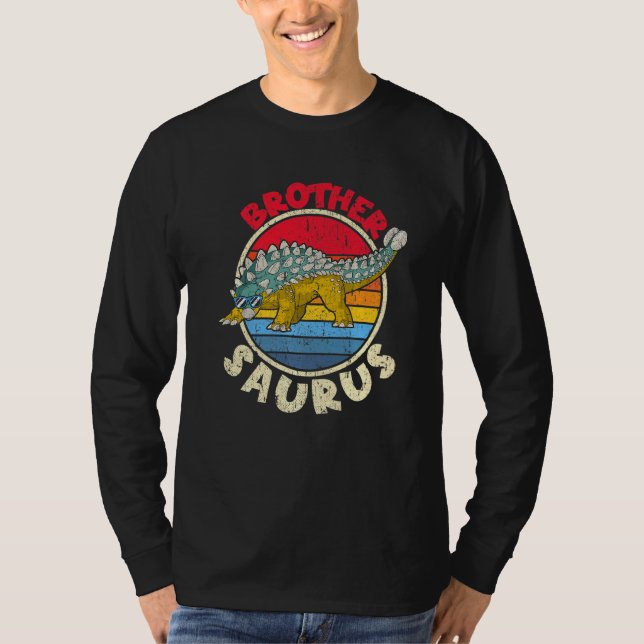 Camiseta Mamáes de la familia Brother Saurus I Ankylosaurus (Anverso)