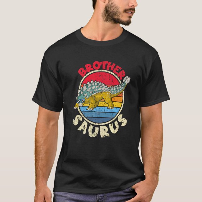 Camiseta Mamáes de la familia Brother Saurus I Ankylosaurus (Anverso)