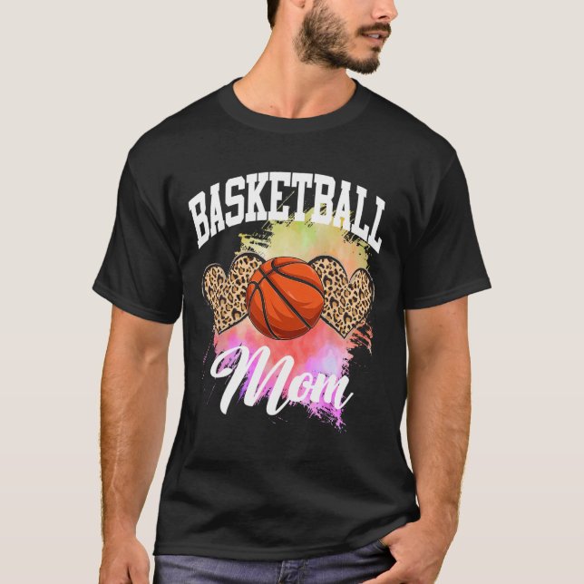 Camiseta Mamáes de la madre del leopardo del baloncesto Hea (Anverso)