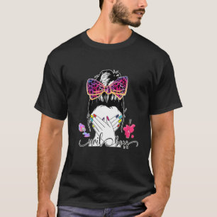 Camiseta Mamáes de Nail Polaco de Nail Boss desordenado téc
