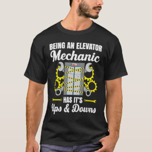 Camiseta Mamáes de reparación mecánica del elevador técnico