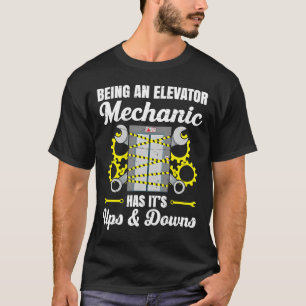 Camiseta Mamáes de reparación mecánica del elevador técnico