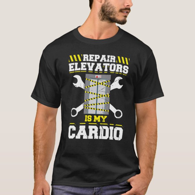 Camiseta Mamáes de reparación mecánica del elevador técnico (Anverso)